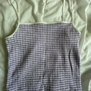 Aritzia purple gingham tank top